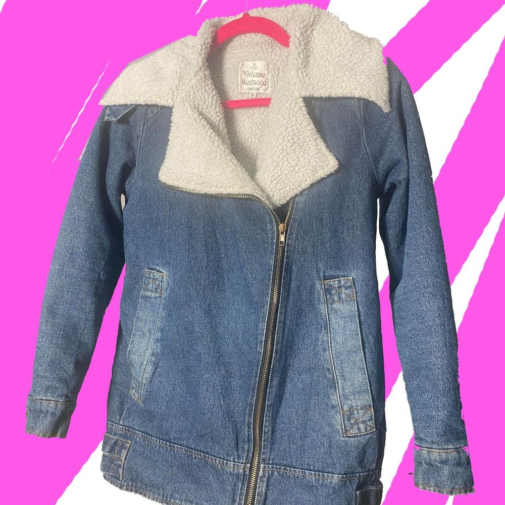 VIVIENNE WESTWOOD denim perfecto wool jacket